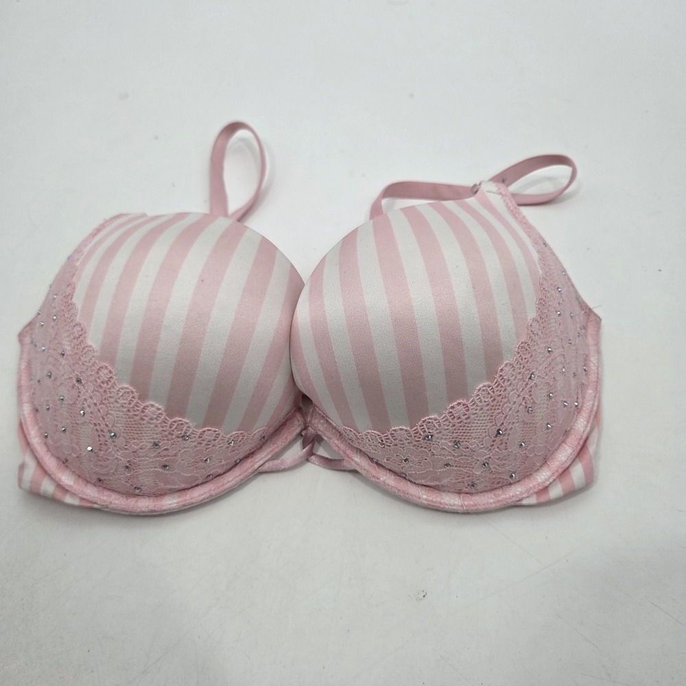 VICTORIA SECRET MIRACULOUS PLUNGE SUPER SEXY PUSH UP CLUB PARTY BRA 34D